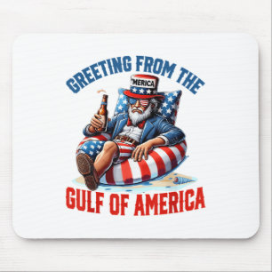 Tapis De Souris Salutation Du Golfe De L'Amérique Trump Patrio