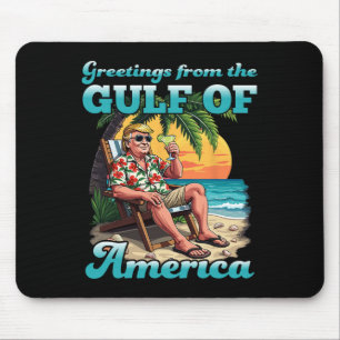 Tapis De Souris Salutation Du Golfe Patriotique Des Etats-Unis Re
