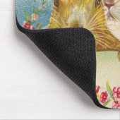 Tapis De Souris Salutations de Pâques Rabbit Vintage (Coin)