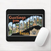 Tapis De Souris Salutations de San Antonio, le Texas ! Rétro carte (Avec souris)