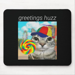 Tapis De Souris Salutations Huzz Mème drôle de l'argot Gen Z Gen A