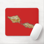 Tapis De Souris Samoa Carte Mousepad (Avec souris)