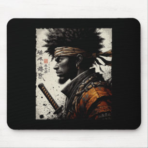 Tapis De Souris Samouraï Afro-Américain Bushido Africain Vintage G
