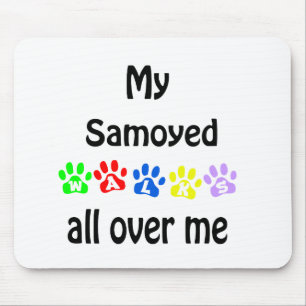 Tapis De Souris Samoyed Walks Design