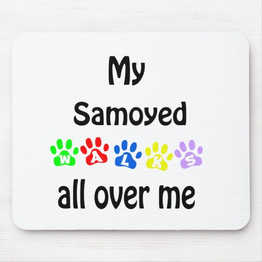 Tapis De Souris Samoyed Walks Design (Devant)