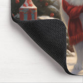Tapis De Souris Samoyède dans la neige de Noël (Coin)