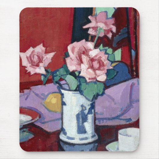 Tapis De Souris Samuel John Peploe Rose Roses, Vase Chinois (Devant)