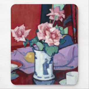 Tapis De Souris Samuel John Peploe Rose Roses, Vase Chinoise