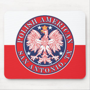 Tapis De Souris San Antonia Texas Aigle polonaise américaine