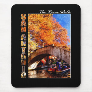 Tapis De Souris San Antonio, le Texas : Pont de promenade de