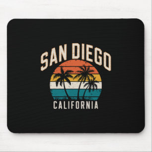 Tapis De Souris San Diego Californie Palmiers Coucher de Soleil Vo