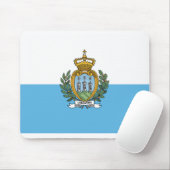 Tapis De Souris San Marein - Drapeau Saint-Marin (Avec souris)