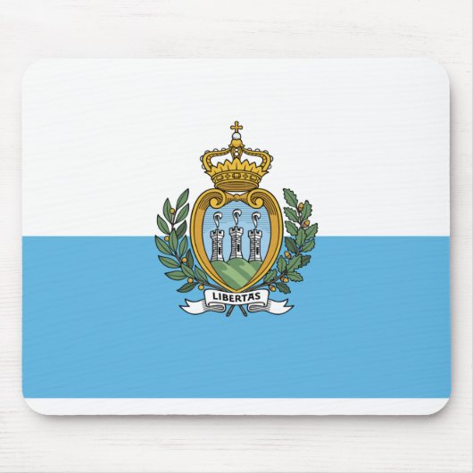 Tapis De Souris San Marein - Drapeau Saint-Marin (Devant)