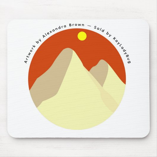 Tapis De Souris Sand Dunes Amongst Orange Sky (Devant)