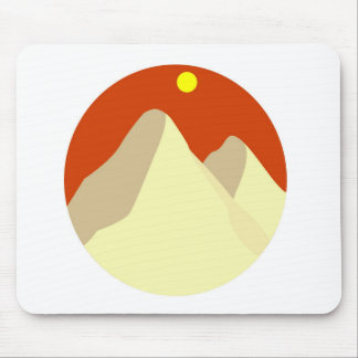 Tapis De Souris Sand Dunes Amongst Orange Sky