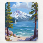 Tapis De Souris Sand Harbour Beach Lac Tahoe Peinture (Devant)