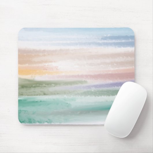 Tapis De Souris Sandy Beach Ocean Waves Coucher de soleil Couleur (Avec souris)
