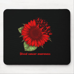 Tapis De Souris sang rouge cancer conscience tournesol cadeau guer