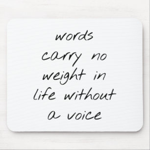 Tapis de souris sans voix