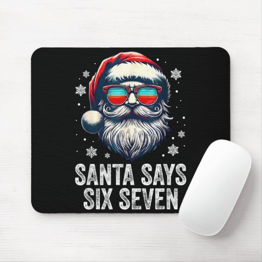 Tapis De Souris Santa 67 Meme Funny Six Seven Christmas Xmas Pajam (Avec souris)