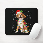 Tapis De Souris Santa Beagle Christmas Lights Xmas Dog Lover Men W (Avec souris)