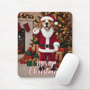 Tapis De Souris Santa Beagle Joyeux Noël - Beagle Xmas Chien