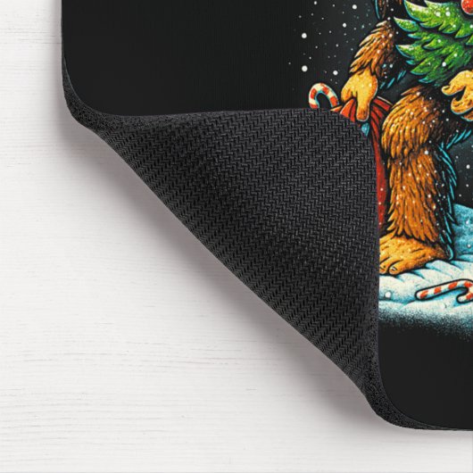 Tapis De Souris Santa Bigfoot Christmas Tree Turkey Reindeer Thank (Coin)