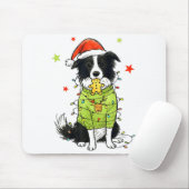 Tapis De Souris Santa Border Collie Christmas Border Collie Dog Mo (Avec souris)