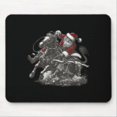 Tapis De Souris Santa Bulldogging Christmas Cowboy Santa Rodeo Xma (Devant)