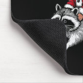 Tapis De Souris Santa Cat Riding A Raccoon Christmas Men Women Kid (Coin)