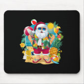 Tapis De Souris Santa Christmas In July On Beach Hawaiian Summer V (Devant)