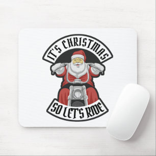 Tapis De Souris Santa Claus à moto