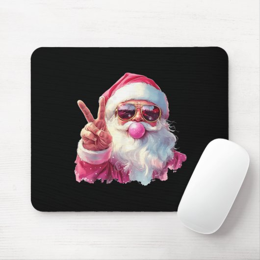Tapis De Souris Santa Claus Blowing Bubble Gum Nk Sungles Christma (Avec souris)
