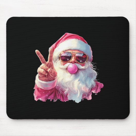 Tapis De Souris Santa Claus Blowing Bubble Gum Nk Sungles Christma (Devant)