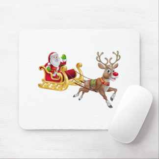 Tapis De Souris Santa Claus en traîneau