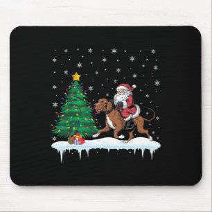 Tapis De Souris Santa Claus équitation Coonhound Chiens Garçons Fi