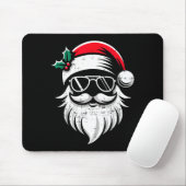 Tapis De Souris Santa Claus Face Sungles With Hat Beard Christmas (Avec souris)