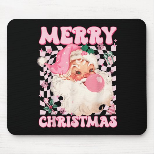 Tapis De Souris Santa Claus Nk Sungles Blowing Bubble Gum Christma (Devant)