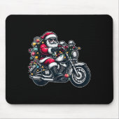 Tapis De Souris Santa Claus On Motorcycle Funny Biker Christmas Xm (Devant)