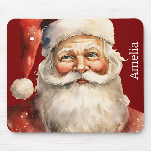 Tapis De Souris Santa Claus Retro Christmas (Devant)