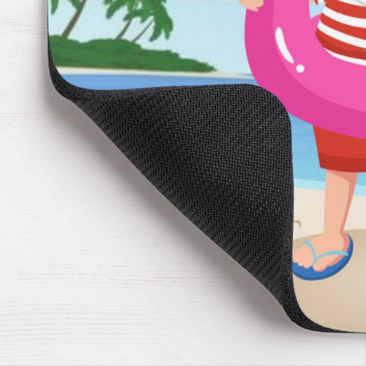 Tapis De Souris Santa Claus with flamingo inflatable ring (Coin)