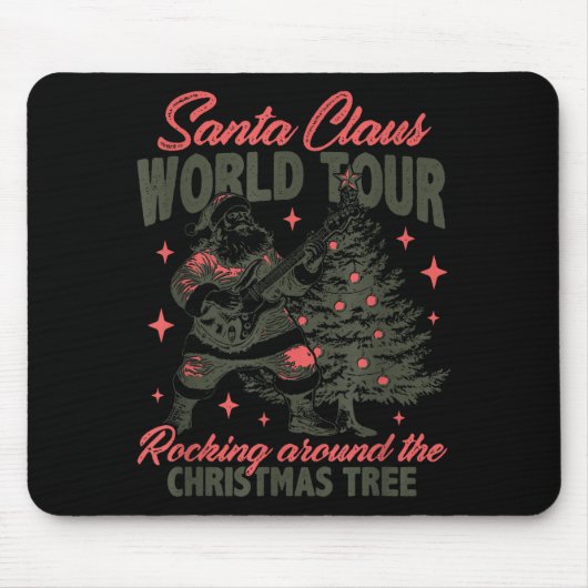 Tapis De Souris Santa Claus World Tour Rocking Around The Christma (Devant)