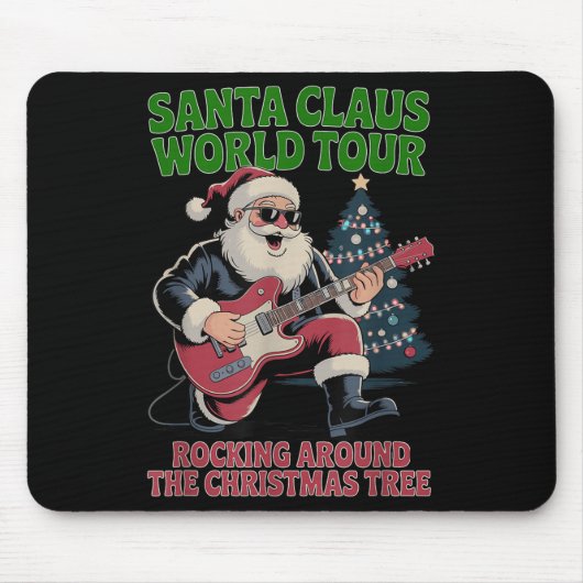 Tapis De Souris Santa Claus World Tour Rocking Around The Christma (Devant)
