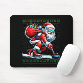 Tapis De Souris Santa Curling Ugly Christmas Sweater (Avec souris)