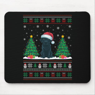 Tapis De Souris Santa Hat Black Labrador Chien Xmas L'arbre s'illu