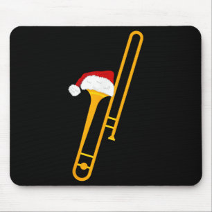 Tapis De Souris Santa Hat Et Trombone Cool Novelle Noël
