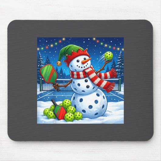 Tapis De Souris Santa Hat Snowman Xmas Funny Ckleball Christmas  (Devant)
