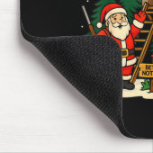 Tapis De Souris Santa Hunting Cabin Funny Christmas Better Not Ut  (Coin)