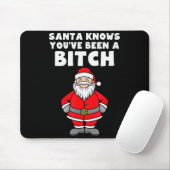 Tapis De Souris Santa Knows You've Been A Rude Christmas (Avec souris)