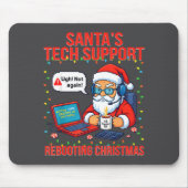 Tapis De Souris Santa Rebooting Support Engineer s Tech Smile (Devant)